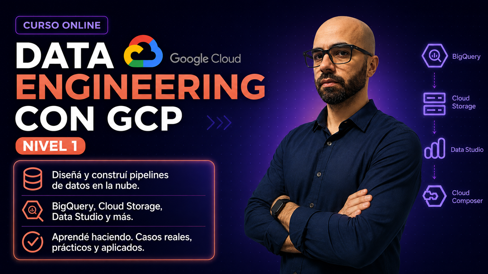 Portada de Data Engineering Con GCP - Nivel 1